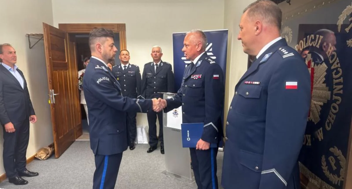 Sebastian Pastucha od dziś pełni obowiązki komendanta chojnickich policjantów