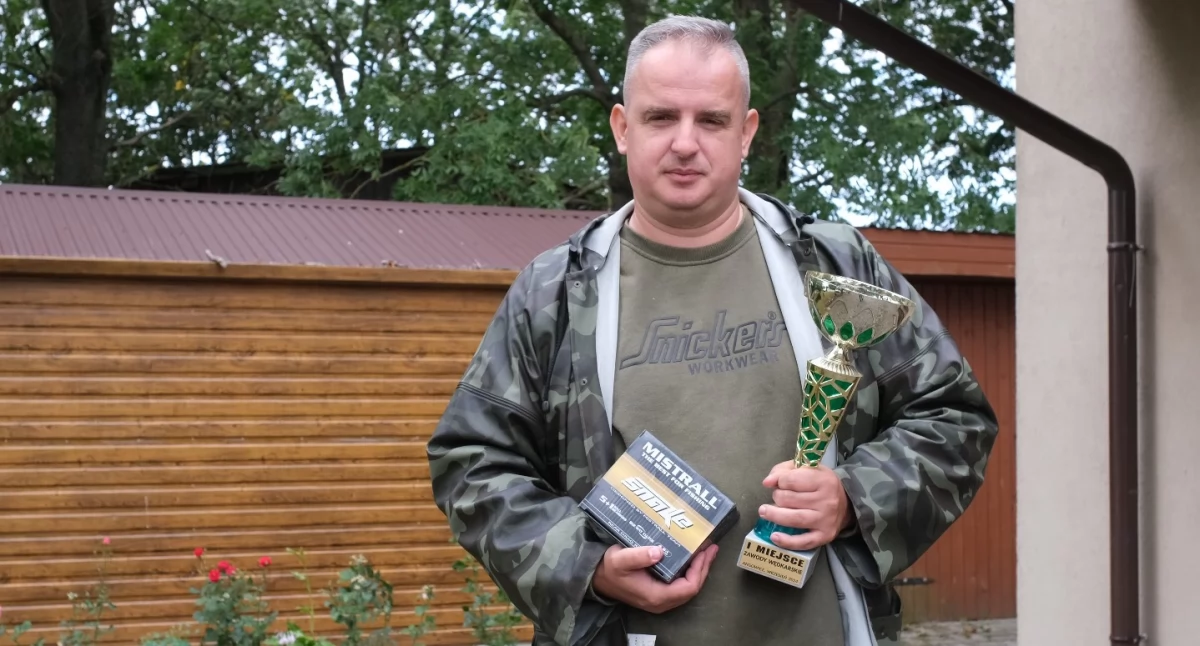 Łukasz Krakowiak wygrał zawody wędkarskie w Angowicach