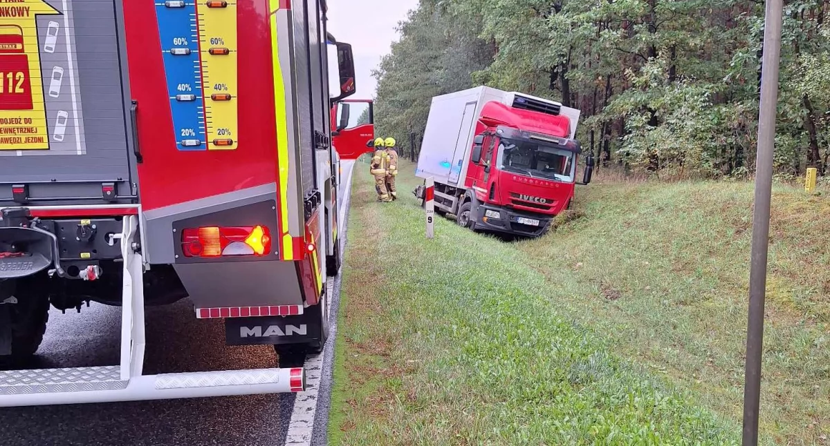 Zasłabnięcie kierowcy ciężarówki na berlince