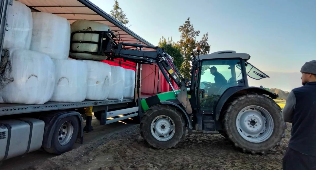Transporty sianokiszonki z Brus wspierają powodzian