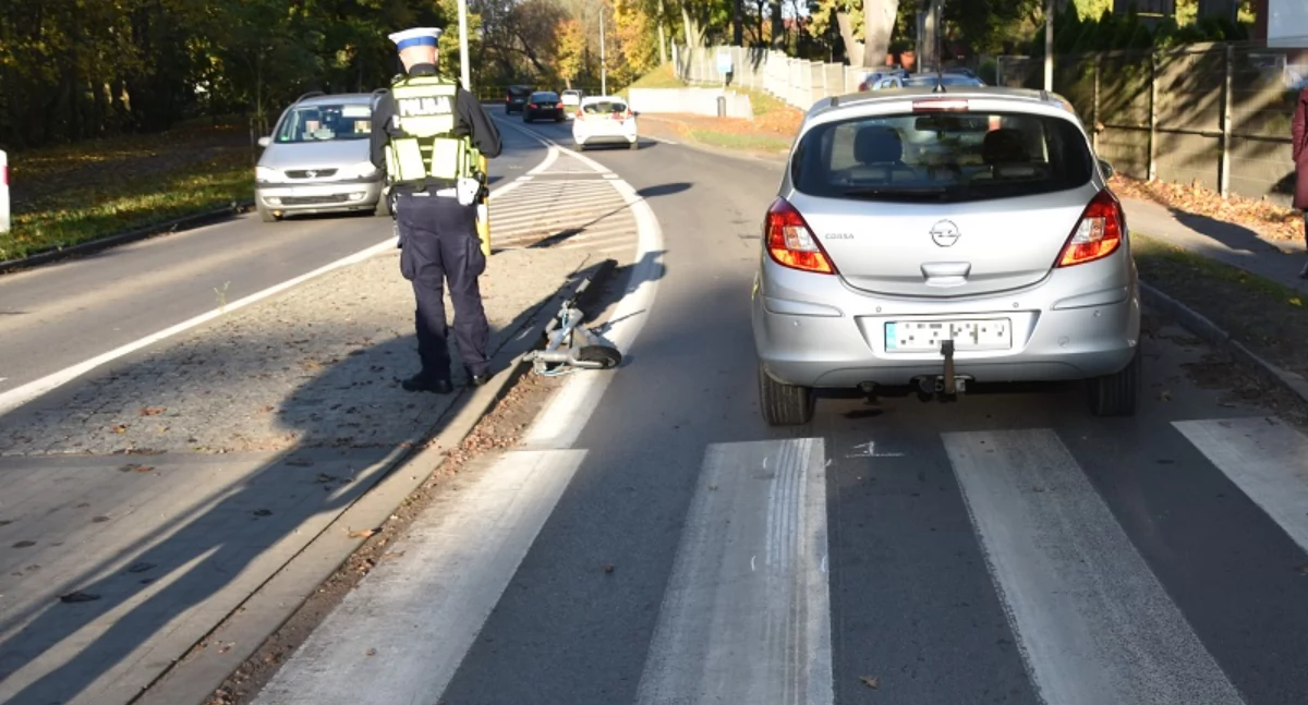 Potrącenie 17-latki na hulajnodze – policja ustala okoliczności zdarzenia