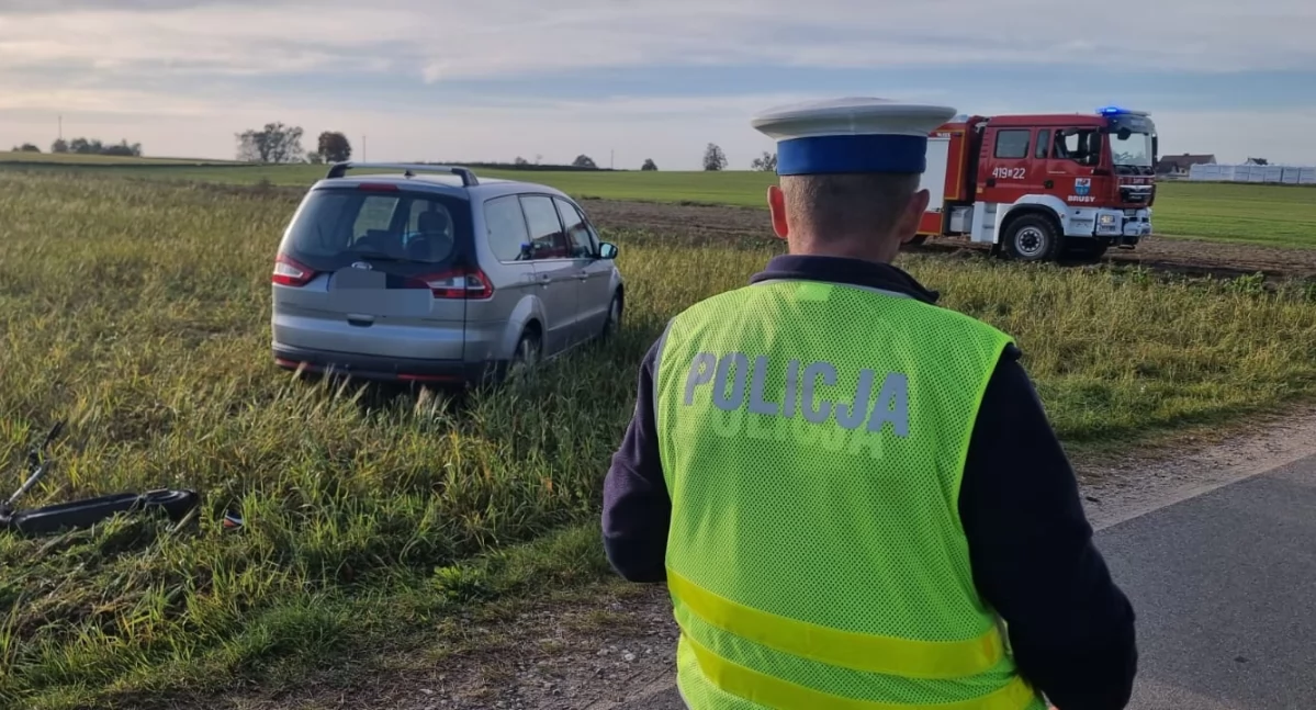 Wypadek drogowy w Brusach-Jagliach: 10-latek potrącony przez samochód