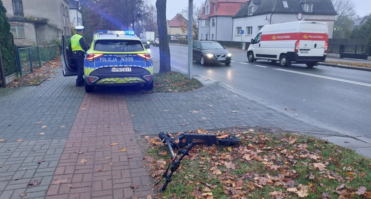 Kolejny wypadek z udziałem nastolatka i hulajnogi