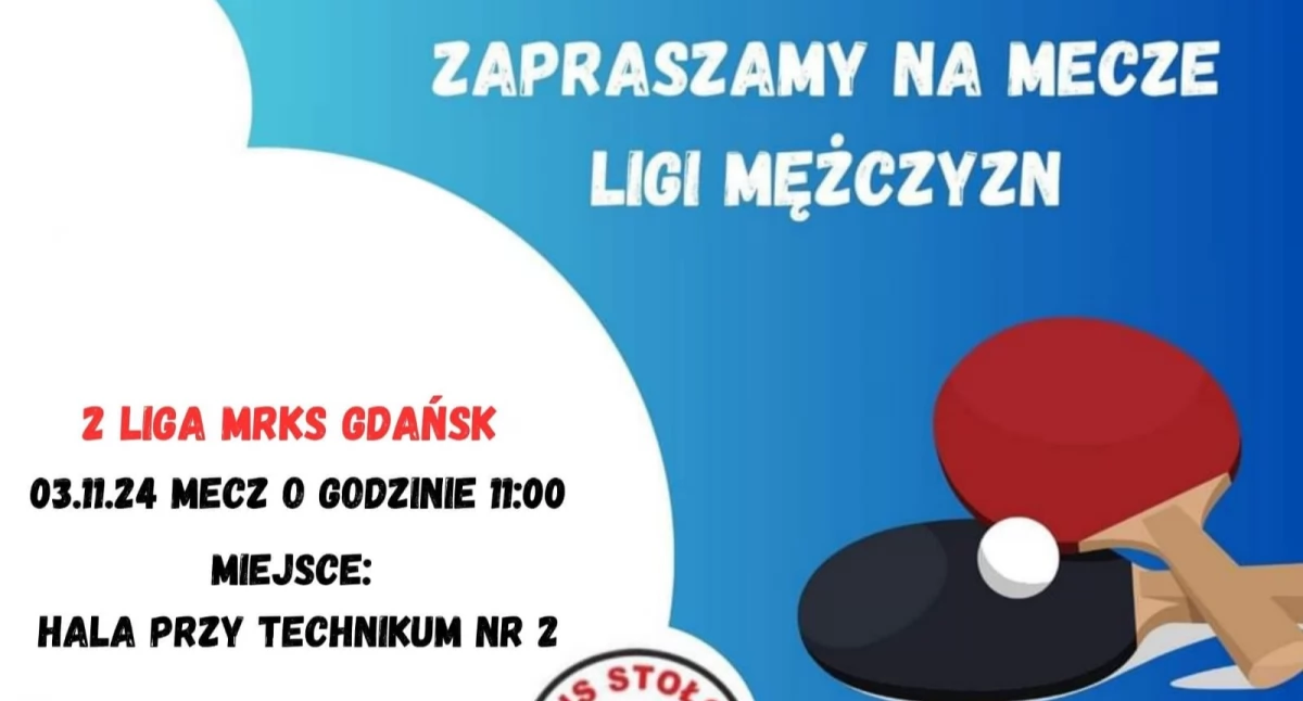 Pierwszy mecz TS Chojnice u siebie w 2. lidze tenisa stołowego. Czas na zwycięstwo!