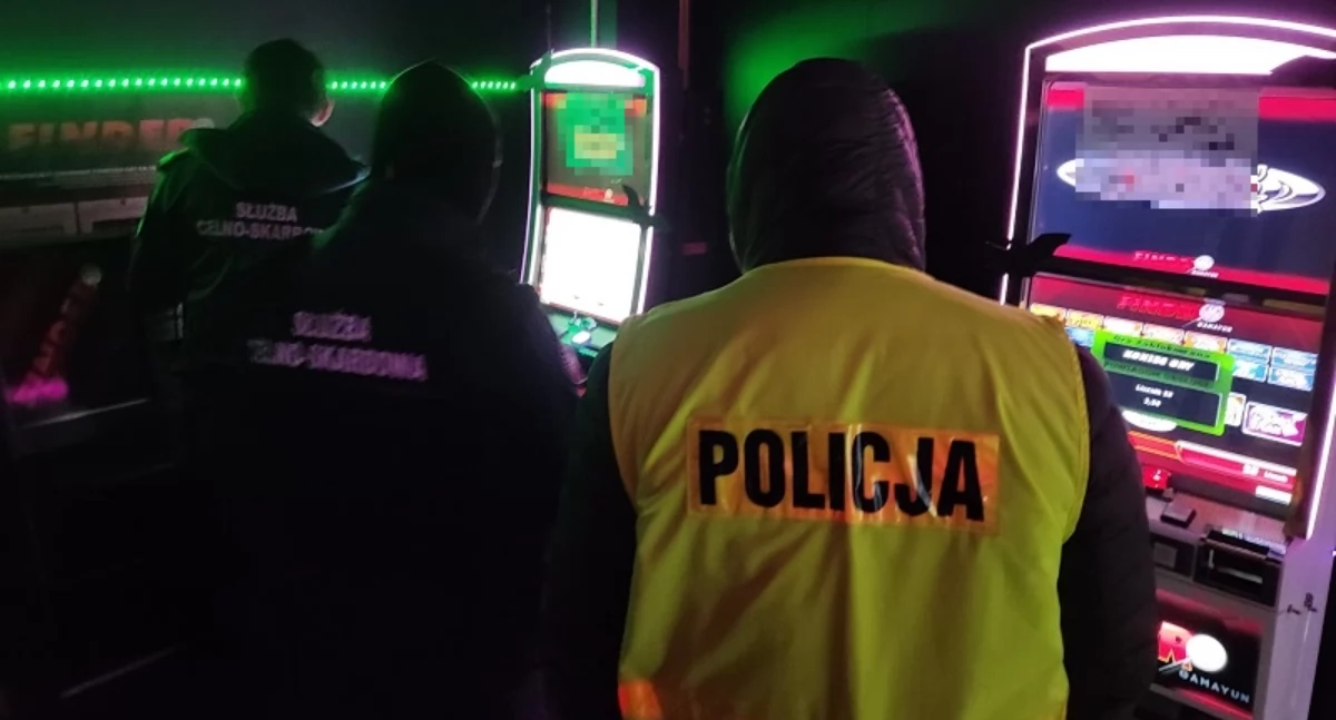 Nielegalne automaty, narkotyki i gotówka: policja i służby skarbowe przeprowadzają kontrolę