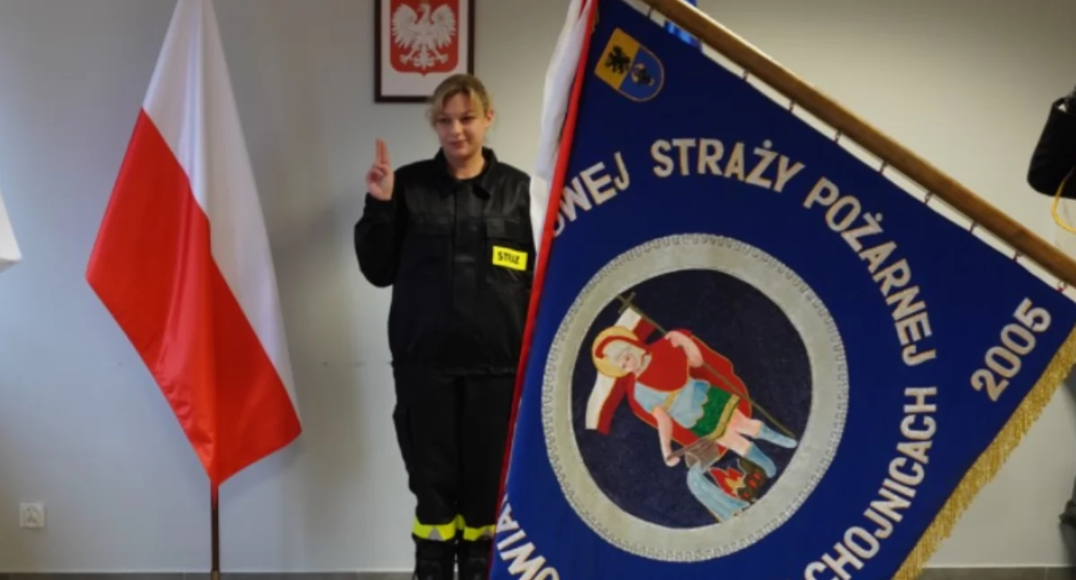 Uroczyste ślubowanie Moniki Imianowskiej w chojnickiej straży pożarnej