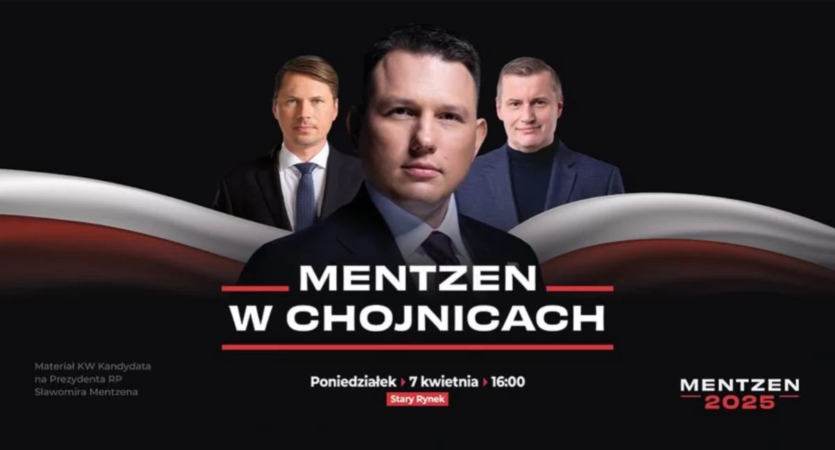 Sławomir Mentzen odwiedzi Chojnice. Spotkanie na Starym Rynku już 7 kwietnia