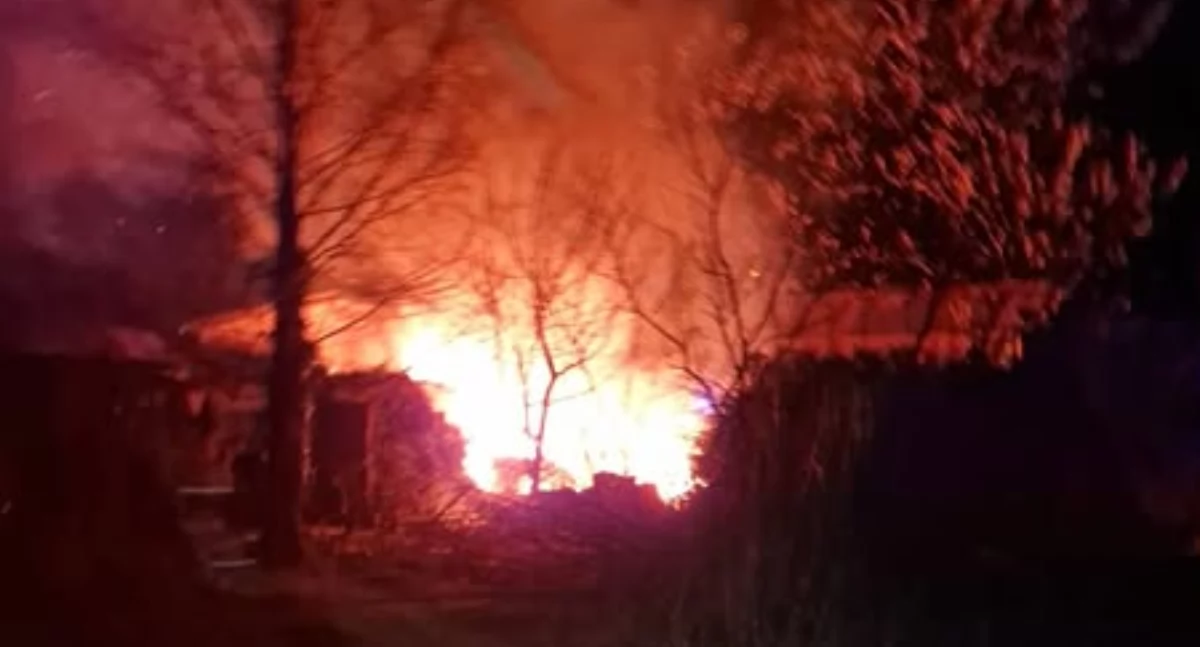 Pożar budynku gospodarczego w Lipkach Dolnych