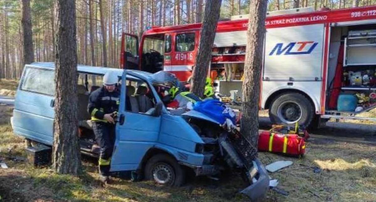 Wypadek w Kruszynie: samochód uderzył w drzewo, jedna osoba trafiła do szpitala AKTUALIZACJA!!!