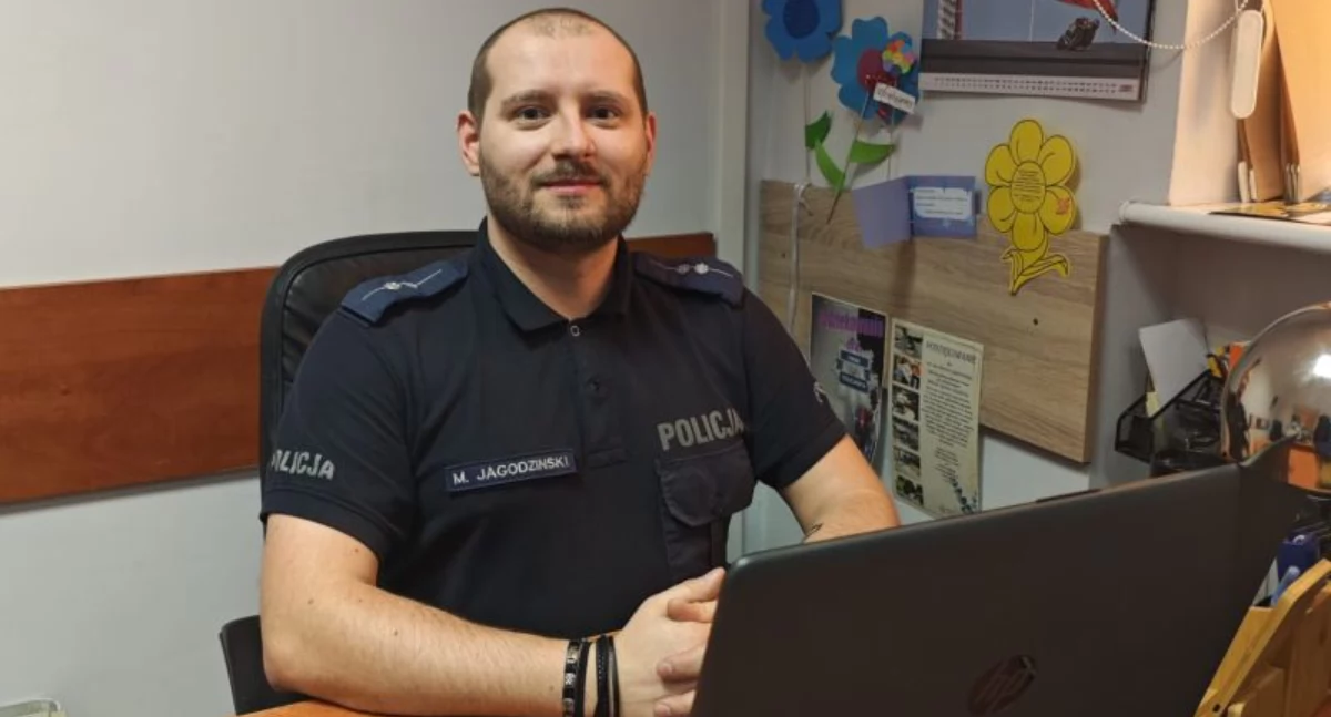 Poznaj swojego dzielnicowego: aspirant Marcin Jagodziński z Komisariatu Policji w Czersku