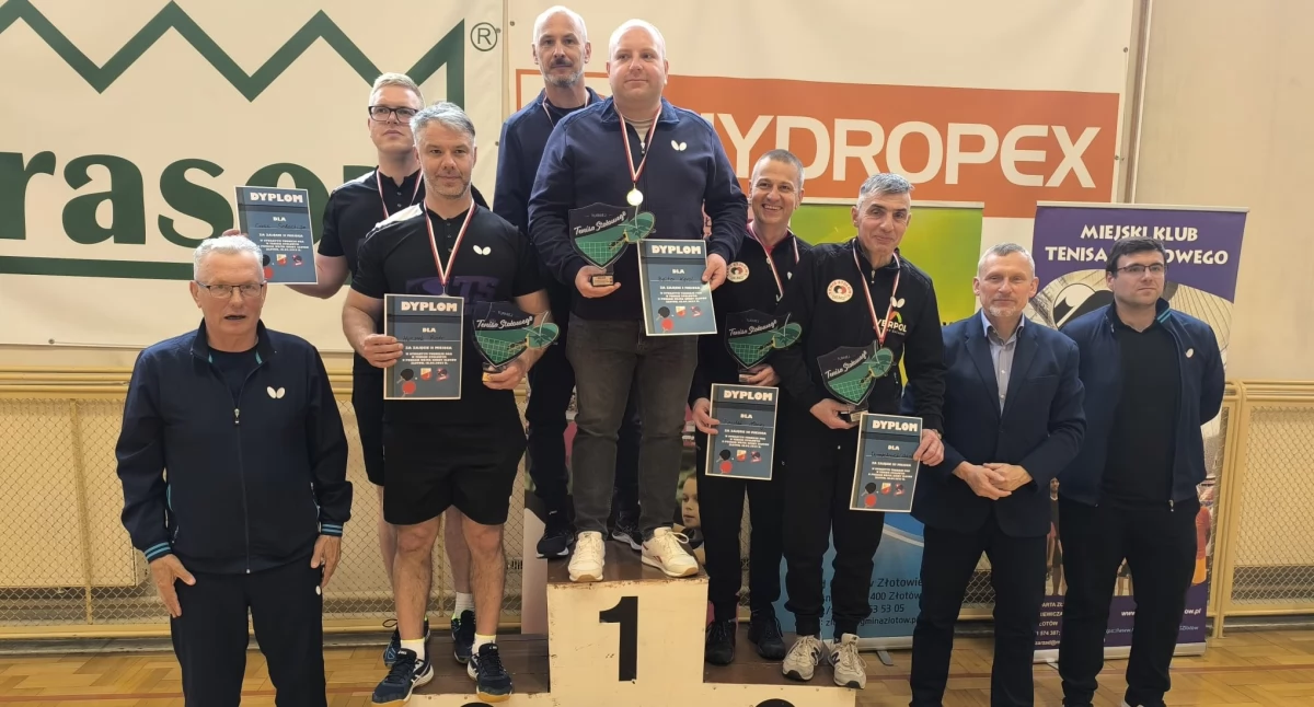 Chojniczanie na podium turnieju deblowego tenisa stołowego w Złotowie