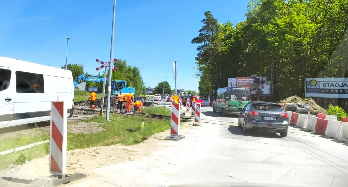 Uwaga kierowcy! Utrudnienia na wjeździe do Człuchowa od strony Chojnic. Do kiedy potrwają?
