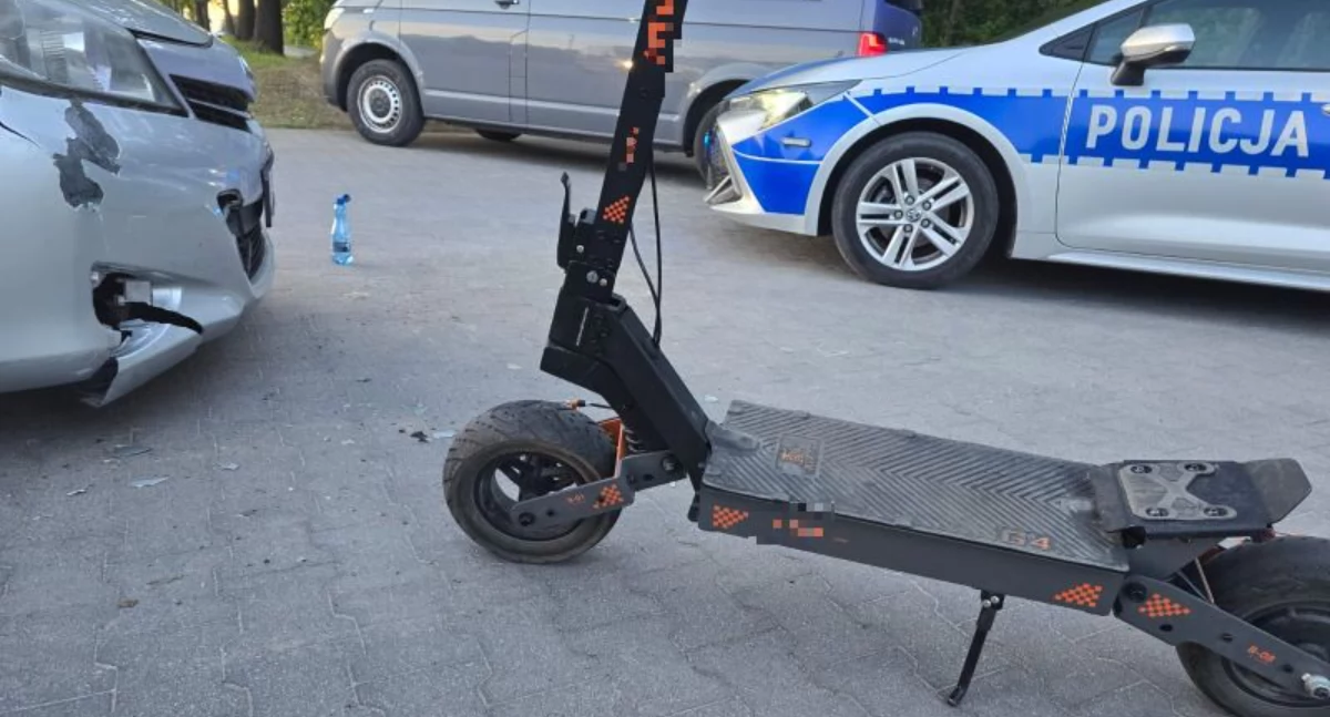 Potrącenie 15-latka na hulajnodze w Chojniczkach. Znowu !!! Nastolatek trafił do szpitala