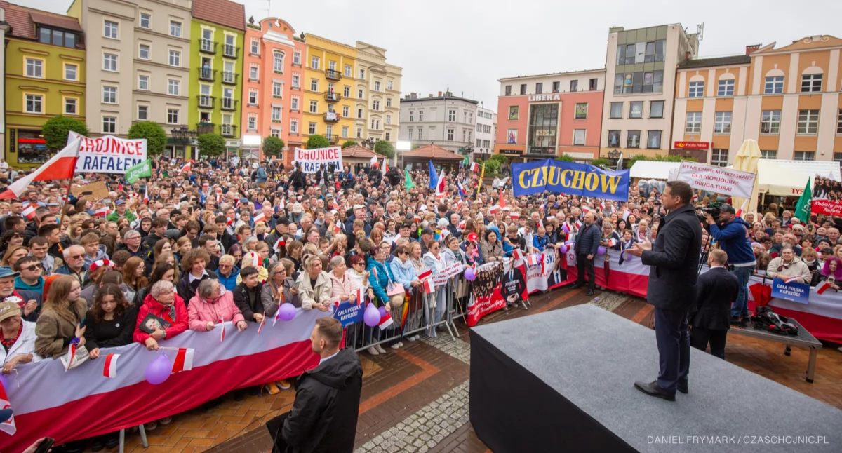 Rafał Trzaskowski na wiecu w Chojnicach