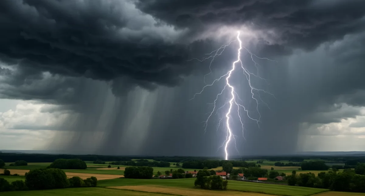 Czwarty dzień z burzami nad powiatem chojnickim – IMGW ostrzega!