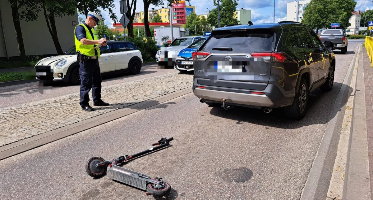 Śmiertelny wypadek na ul. Sukienników w Chojnicach. Zmarła kierująca hulajnogą elektryczną