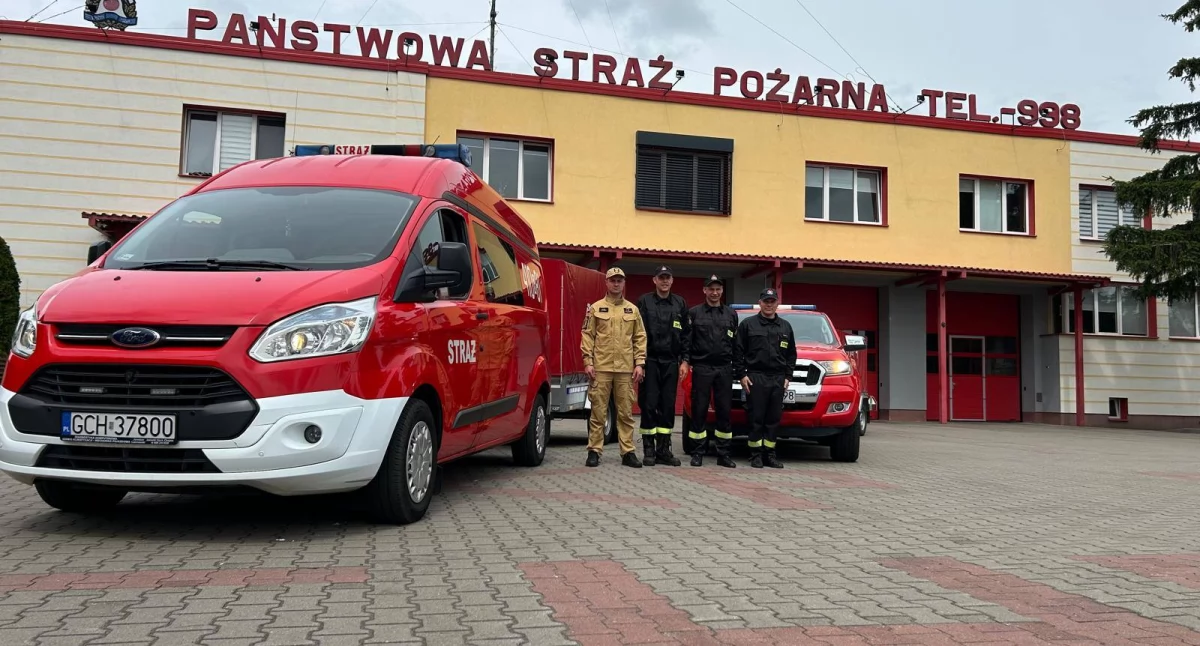 Strażacy z Chojnic i Człuchowa ruszyli z pomocą na południe Polski