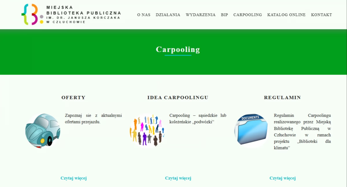 Człuchowska biblioteka zachęca do Carpoolingu. Co to jest?