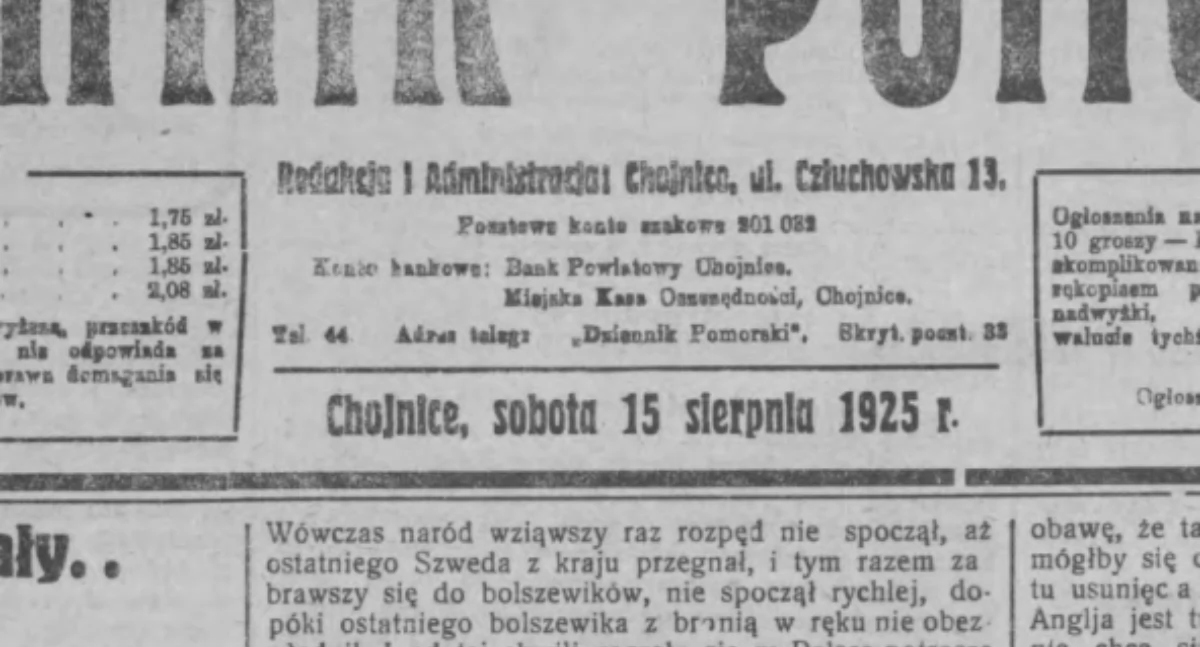 Skrzypiące pompy, upał i czerwone ślady na chodniku – chojnickie perypetie sprzed stu lat
