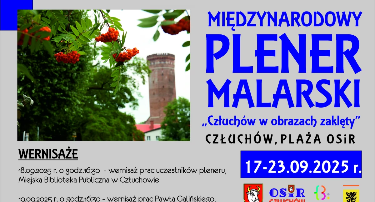 Malarze z Polski i zagranicy uwiecznią Człuchów na płótnach