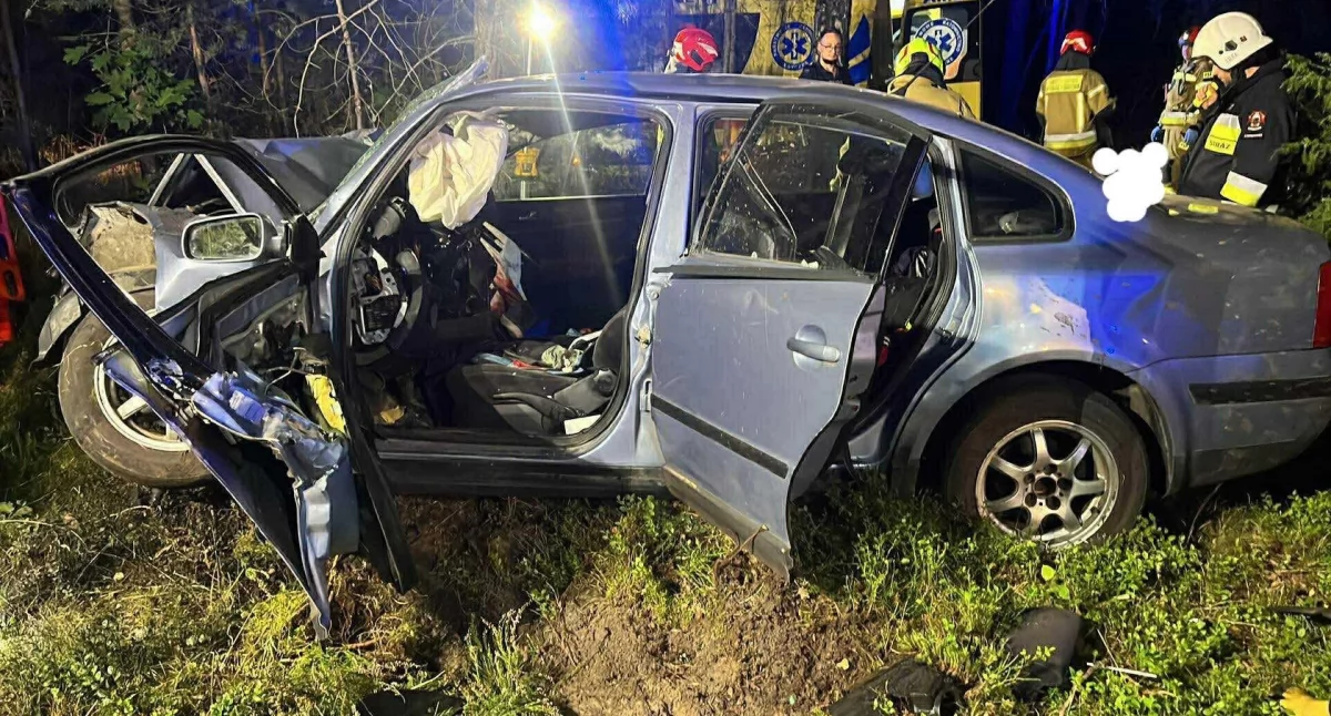 Tragiczny wypadek na Koziej szosie – nie żyje 39-letni pasażer