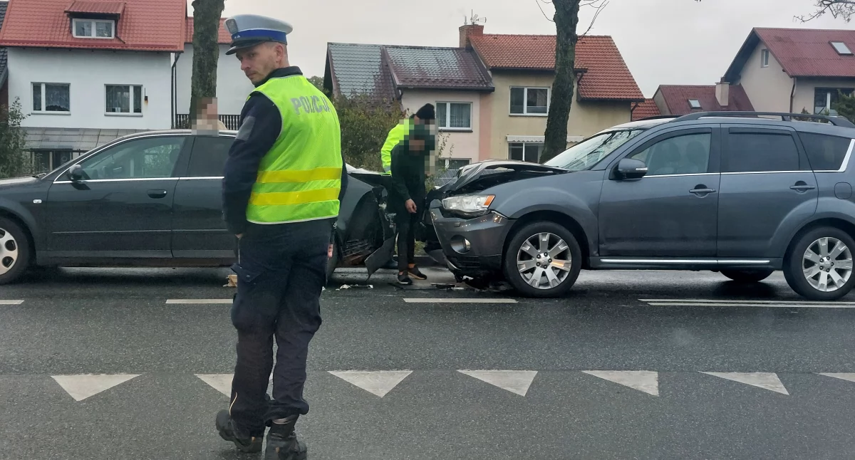 Kolizja na ul. Wyszyńskiego w Chojnicach