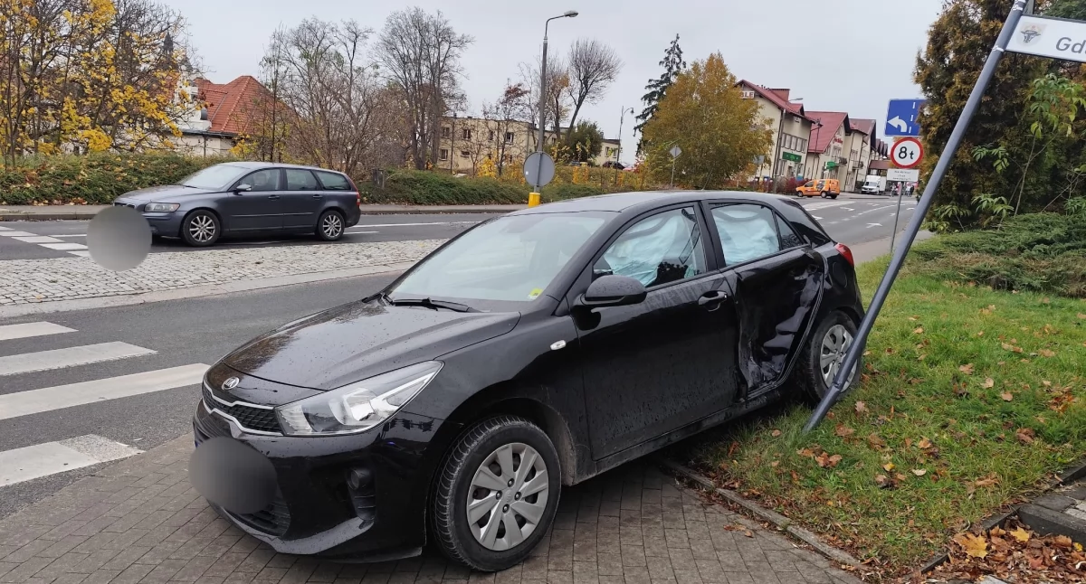 Kolizja na skrzyżowaniu Gdańskiej, Swarożyca i Wysokiej