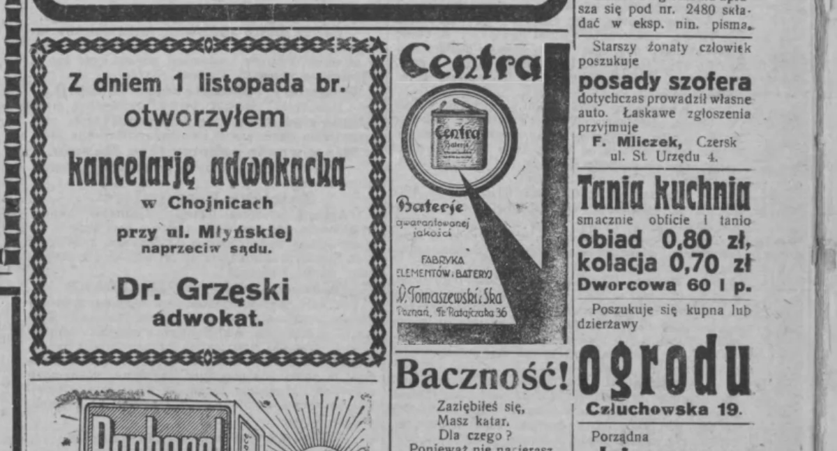 Głośne procesy, śmiertelne dramaty i przemycany tytoń: listopad sprzed wieku w powiecie chojnickim