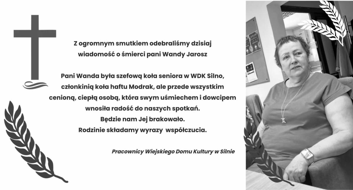 Wanda Jarosz nie żyje – WDK Silno żegna swoją działaczkę
