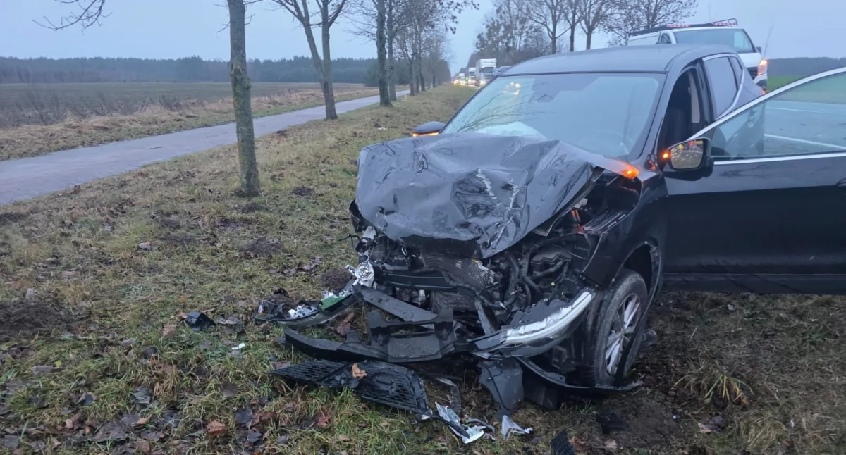 Kierujący ruchem potrącony podczas prac na DK 22