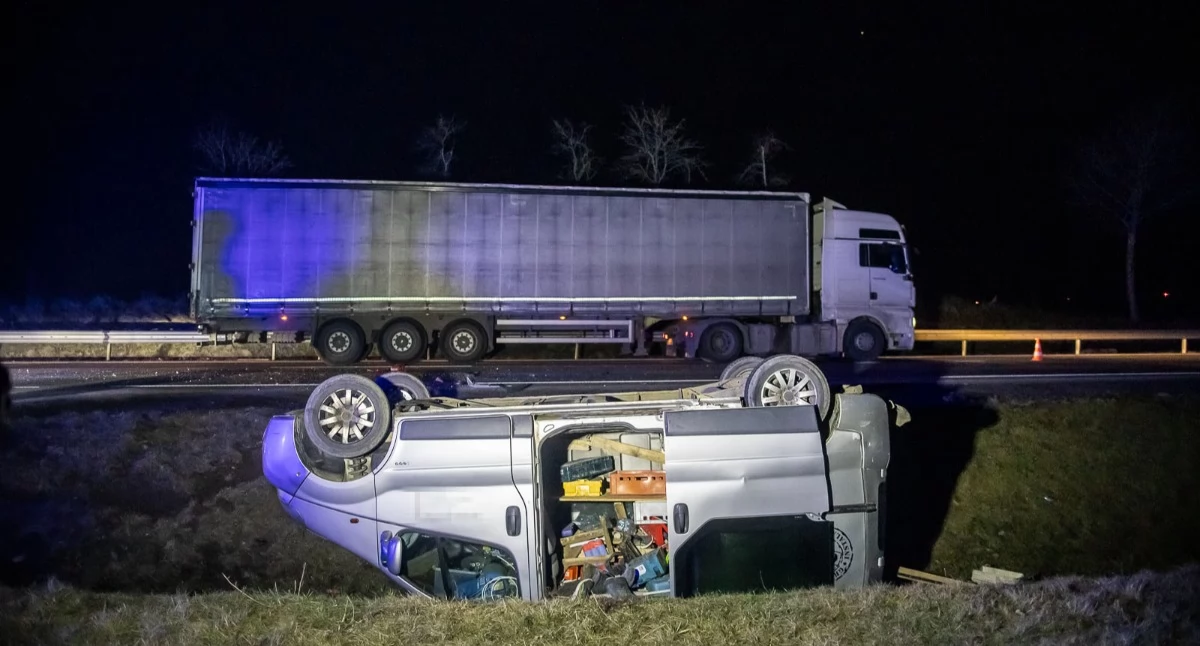 Wypadek na DK22 koło Jeziorek. AKTUALIZACJA!