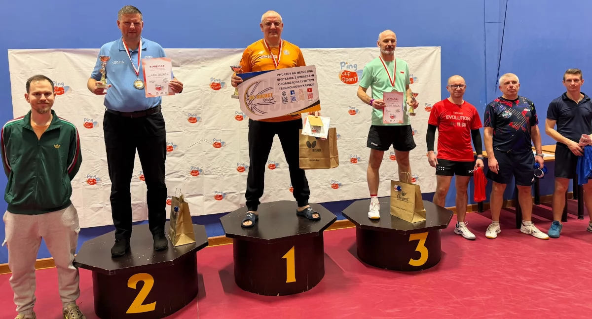 Michał Brieger na podium Mistrzostw Polski Organizatorów Turniejów w Gdańsku