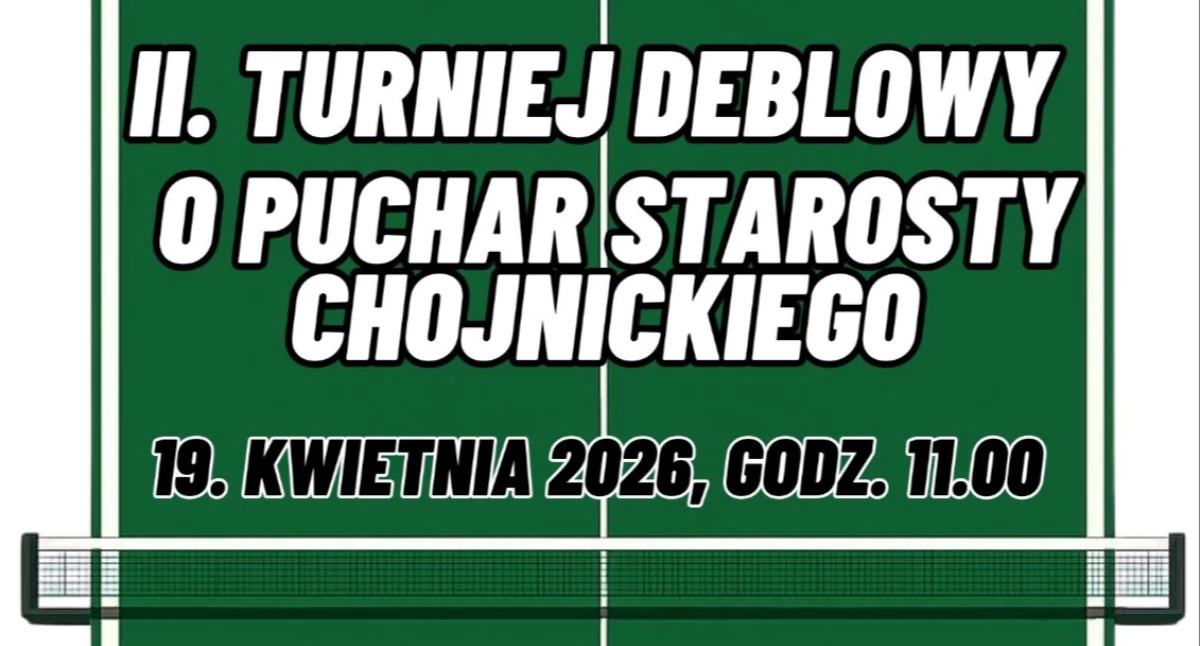 Kto wywalczy puchary? W niedzielę w Chojnicach turniej tenisa stołowego!