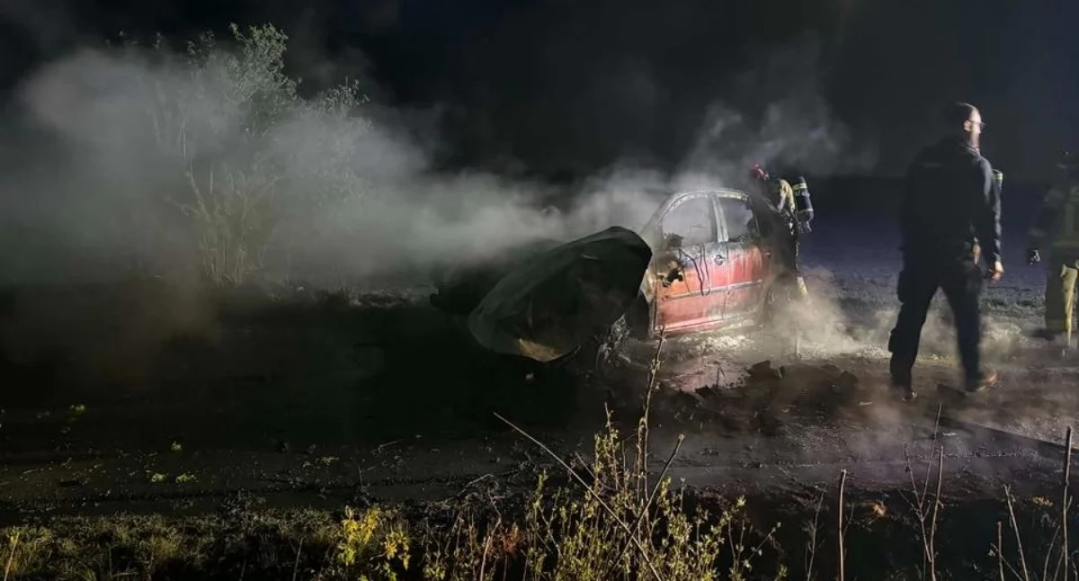Auto w ogniu w Nowej Cerkwi. Interweniowały służby