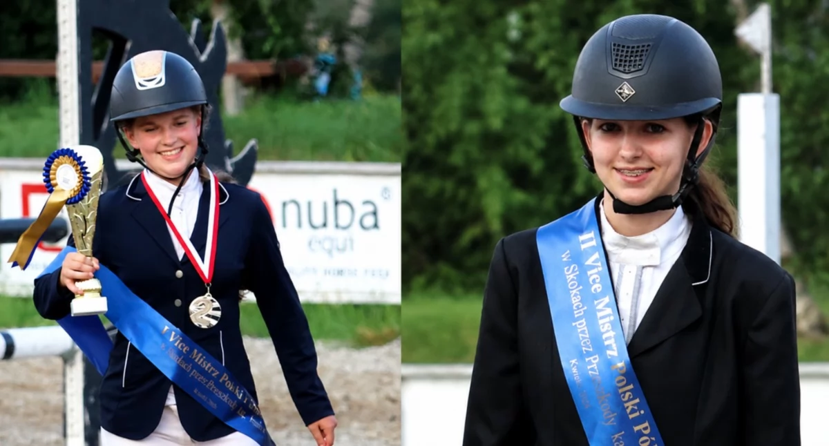 Ola Krzoska i Kinga Krzoska na podium Mistrzostw Polski Północnej Amatorów w skokach przez przeszkody