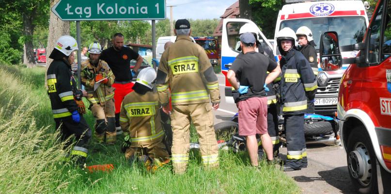 Wypadek z udziałem dwóch motocykli