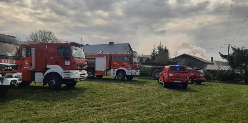 Pożar budynku gospodarczego w Zalesiu