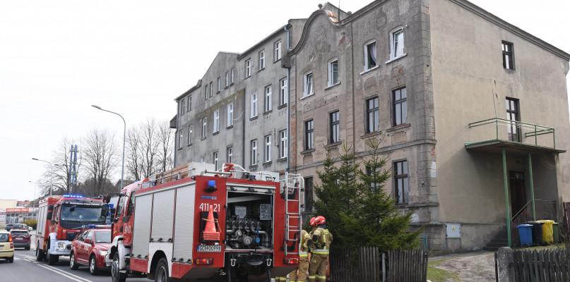 Pożar na poddaszu kamienicy w Chojnicach