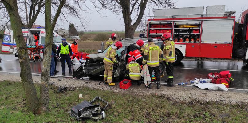 Skoda uderzyła  w drzewo (FOTO)
