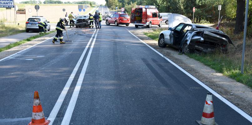 Wypadek na drodze wojewódzkiej koło Krojant