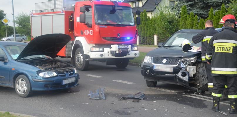 Zderzenie dwóch aut w Brusach