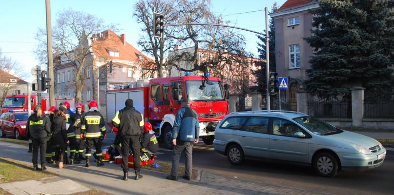 Potrącenie na ulicy Dworcowej w Chojnicach