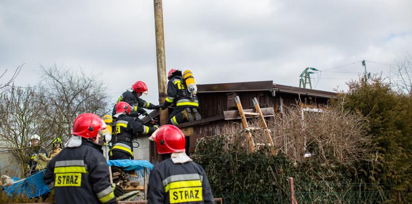 Pożar na osiedlu Metalowca w Chojnicach