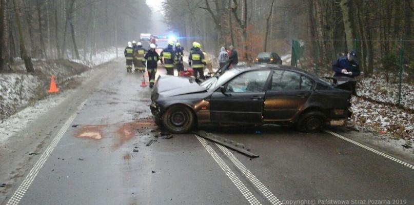 Zdarzenie drogowe w Mokrem w gminie Czersk