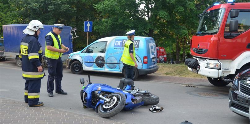 Motocyklista trafił do szpitala