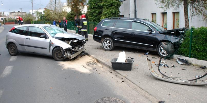 Zderzenie na ulicy Reymonta. Kobieta i dziecko w szpitalu