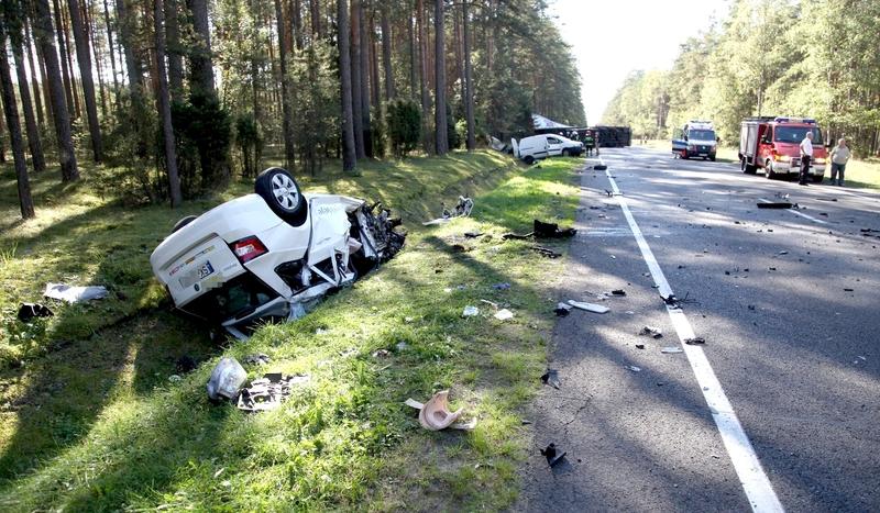 Wypadek na drodze krajowej 22 (GALERIA)