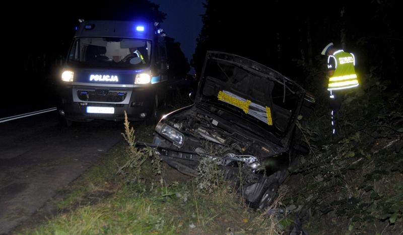 Nissan wypadł z drogi (FOTO)