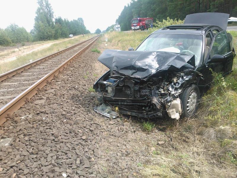 Wypadek pod Brusami. Droga zablokowana