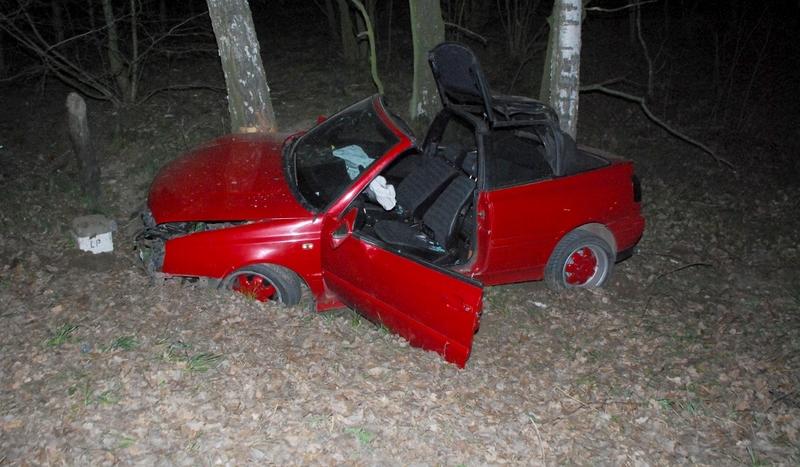 Kabriolet rozbił się o drzewo (FOTO)